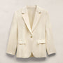 Crinkle Linen Relaxed Blazer in Ecru | James Perse Los Angeles