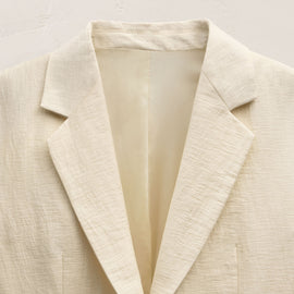 Crinkle Linen Relaxed Blazer in Ecru | James Perse Los Angeles