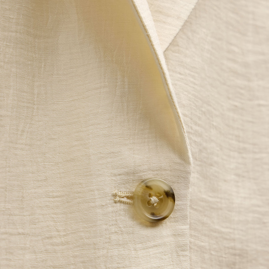 Crinkle Linen Relaxed Blazer in Ecru | James Perse Los Angeles