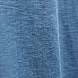 Textured Linen Tie Front Tunic Dress in Blue Hyacinth | James Perse Los Angeles