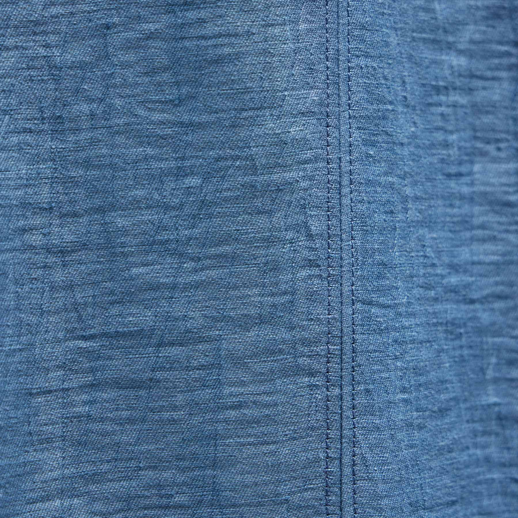 Textured Linen Tie Front Tunic Dress in Blue Hyacinth | James Perse Los Angeles