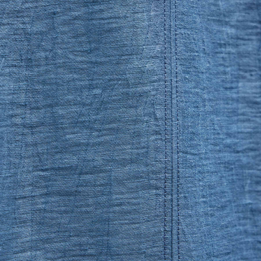 Textured Linen Tie Front Tunic Dress in Blue Hyacinth | James Perse Los Angeles