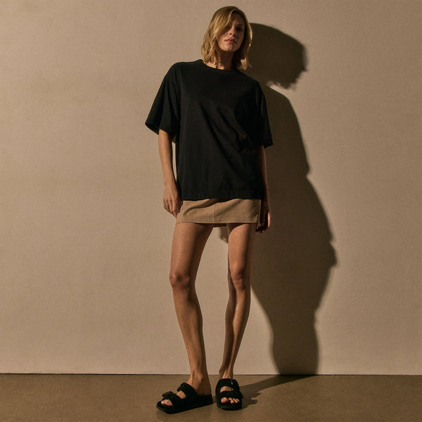 Heavy Luxe Jersey Oversized Tee in Black | James Perse Los Angeles