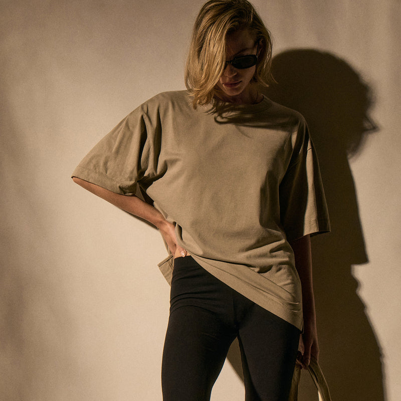 Heavy Luxe Jersey Oversized Tee in Overcast | James Perse Los Angeles