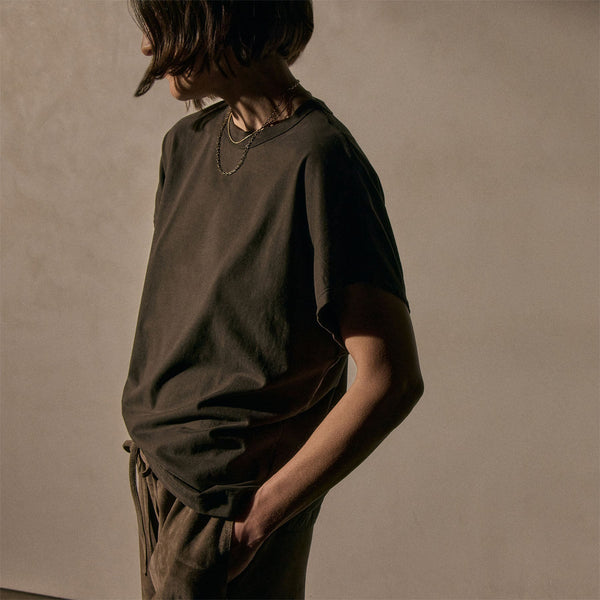 Heavy Luxe Jersey Cap Sleeve Tee in Porcupine | James Perse Los Angeles