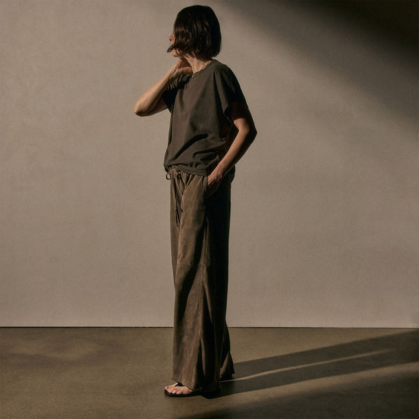 Heavy Luxe Jersey Cap Sleeve Tee in Porcupine | James Perse Los Angeles