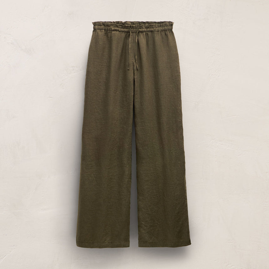 Linen Pant in Army Green | James Perse Los Angeles