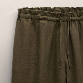 Linen Pant in Army Green | James Perse Los Angeles