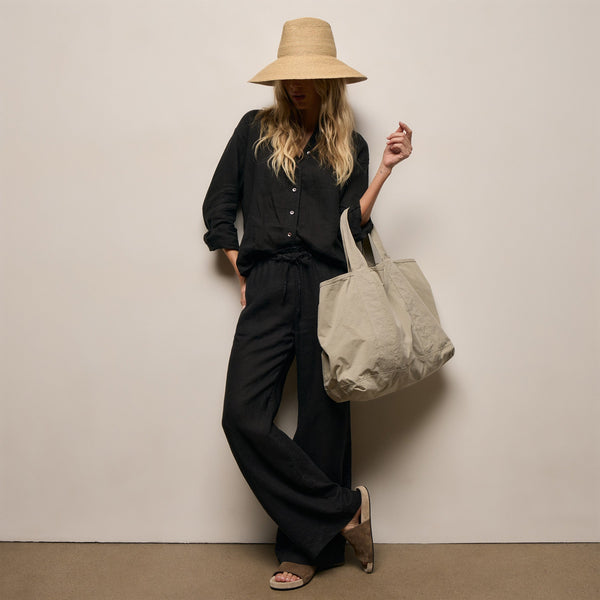 Linen Pant in Black | James Perse Los Angeles