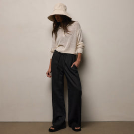 Linen Pant in Black | James Perse Los Angeles