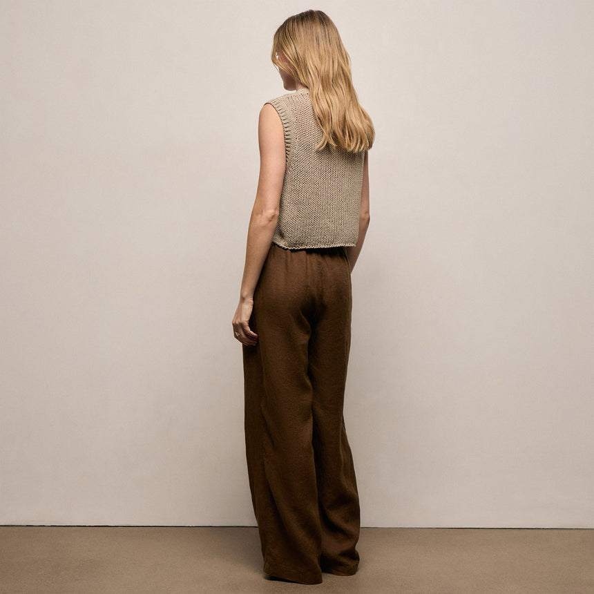 Linen Pant in Cocoa | James Perse Los Angeles