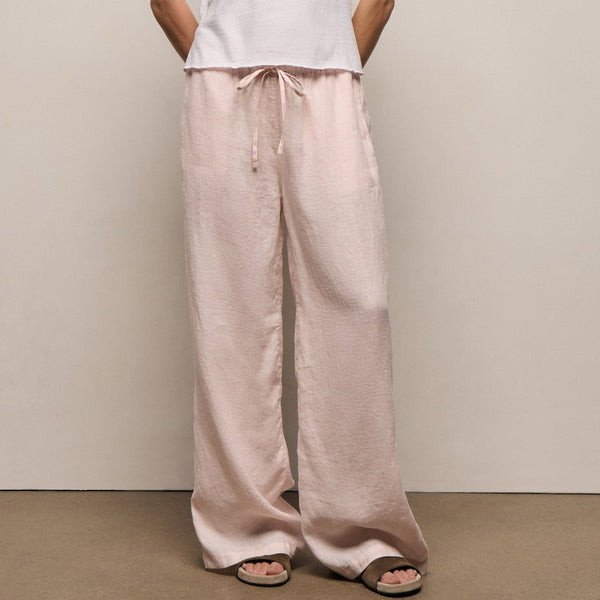Linen Pant in Light Rose Quartz | James Perse Los Angeles