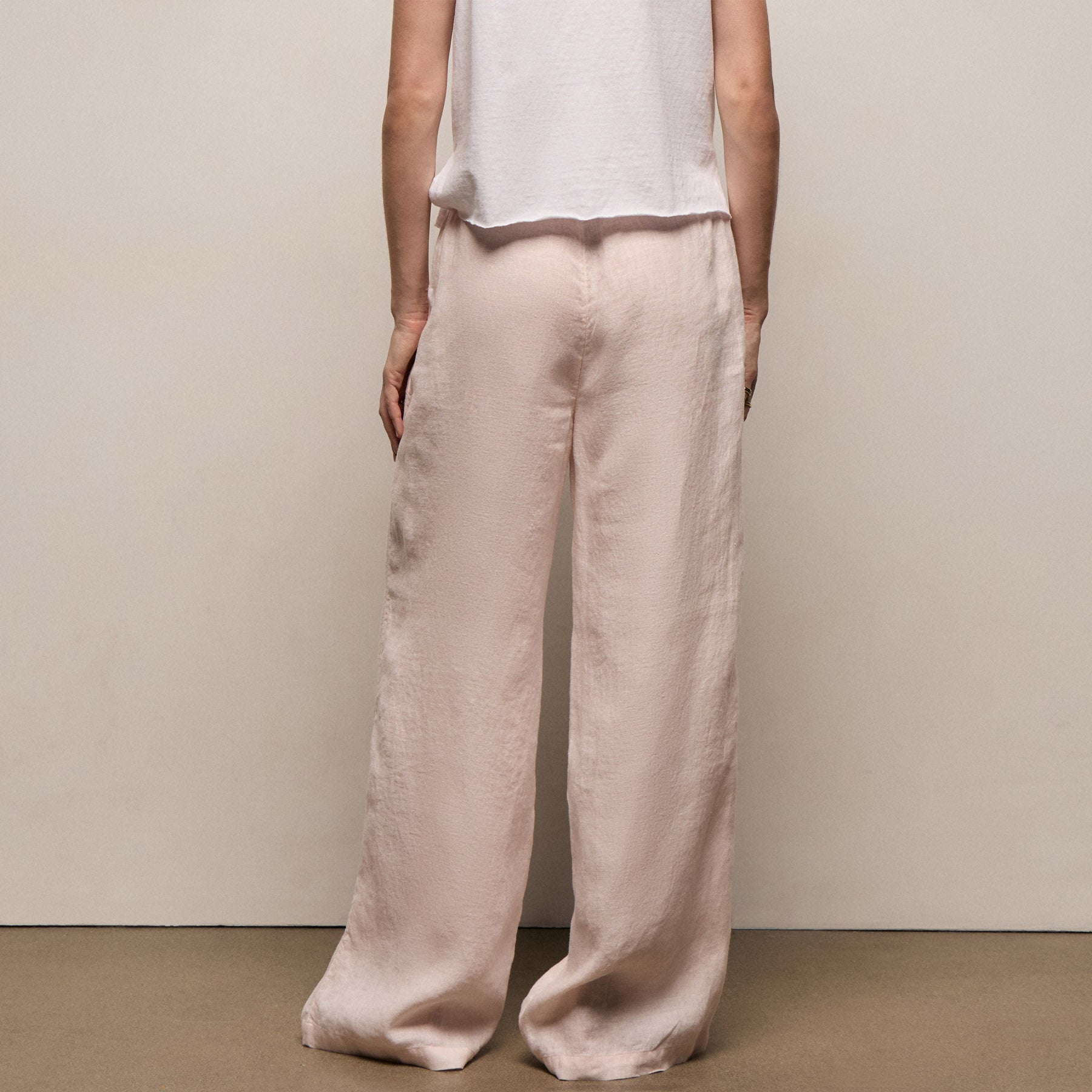 Linen Pant in Light Rose Quartz | James Perse Los Angeles