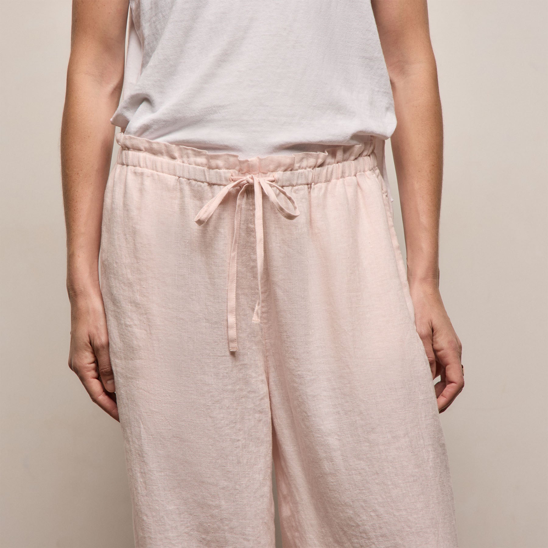 Linen Pant in Light Rose Quartz | James Perse Los Angeles