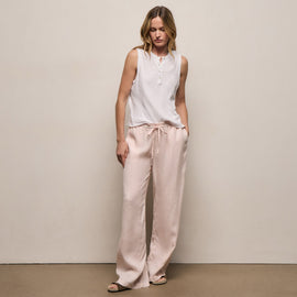 Linen Pant in Light Rose Quartz | James Perse Los Angeles