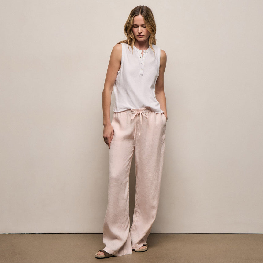 Linen Pant in Light Rose Quartz | James Perse Los Angeles