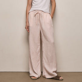 Linen Pant in Light Rose Quartz | James Perse Los Angeles
