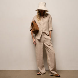 Linen Pant in Stone | James Perse Los Angeles