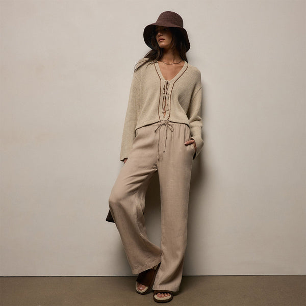 Linen Pant in Stone | James Perse Los Angeles