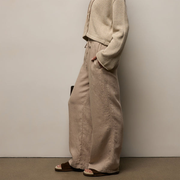 Linen Pant in Stone | James Perse Los Angeles