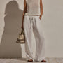 Linen Pant in White | James Perse Los Angeles