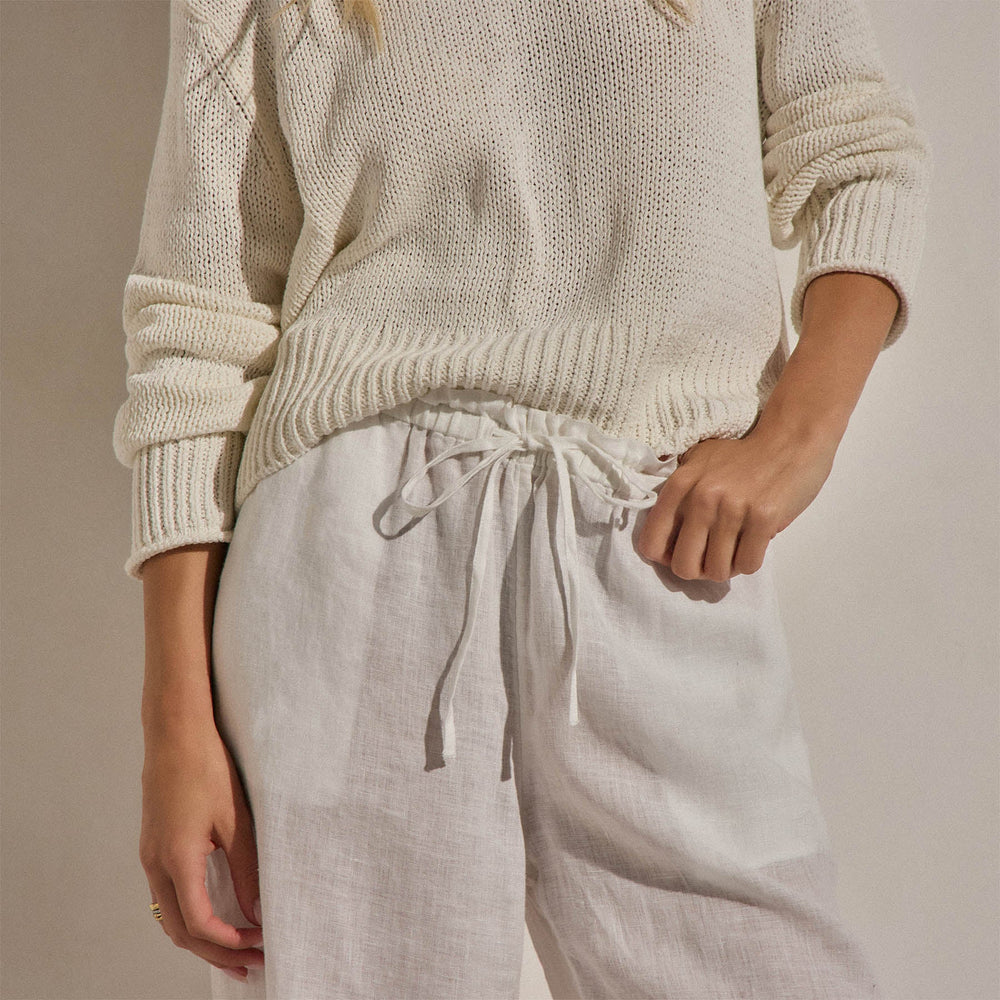 Linen Pant in White | James Perse Los Angeles