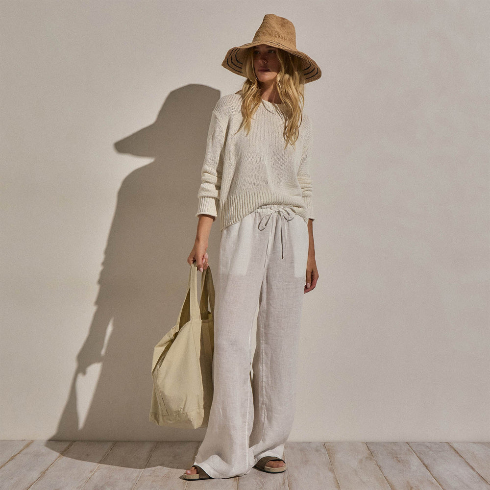 Linen Pant in White | James Perse Los Angeles