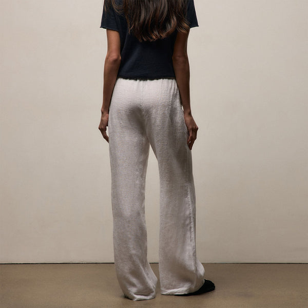 Linen Pant in White | James Perse Los Angeles