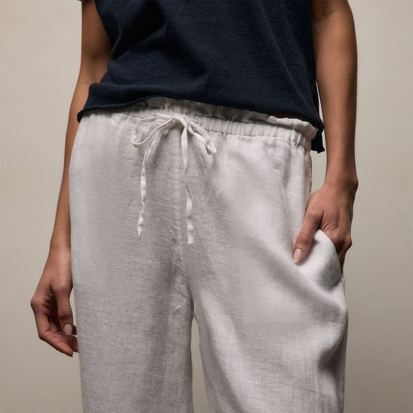Linen Pant in White | James Perse Los Angeles