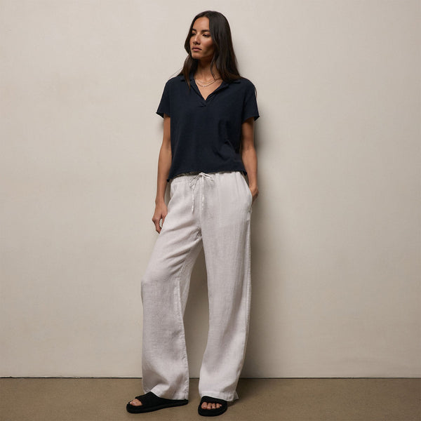 Linen Pant in White | James Perse Los Angeles