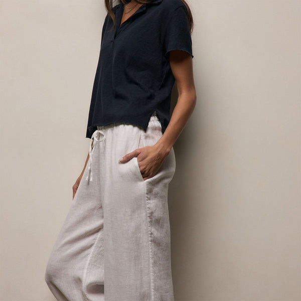 Linen Pant in White | James Perse Los Angeles