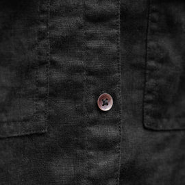 Linen Cropped Pocket Shirt in Black | James Perse Los Angeles