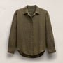 Linen Oversized Shirt in Army Green | James Perse Los Angeles