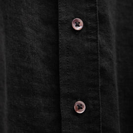 Linen Oversized Shirt in Black | James Perse Los Angeles