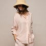 Linen Oversized Shirt in Light Rose Quartz | James Perse Los Angeles