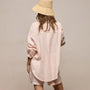 Linen Oversized Shirt in Light Rose Quartz | James Perse Los Angeles