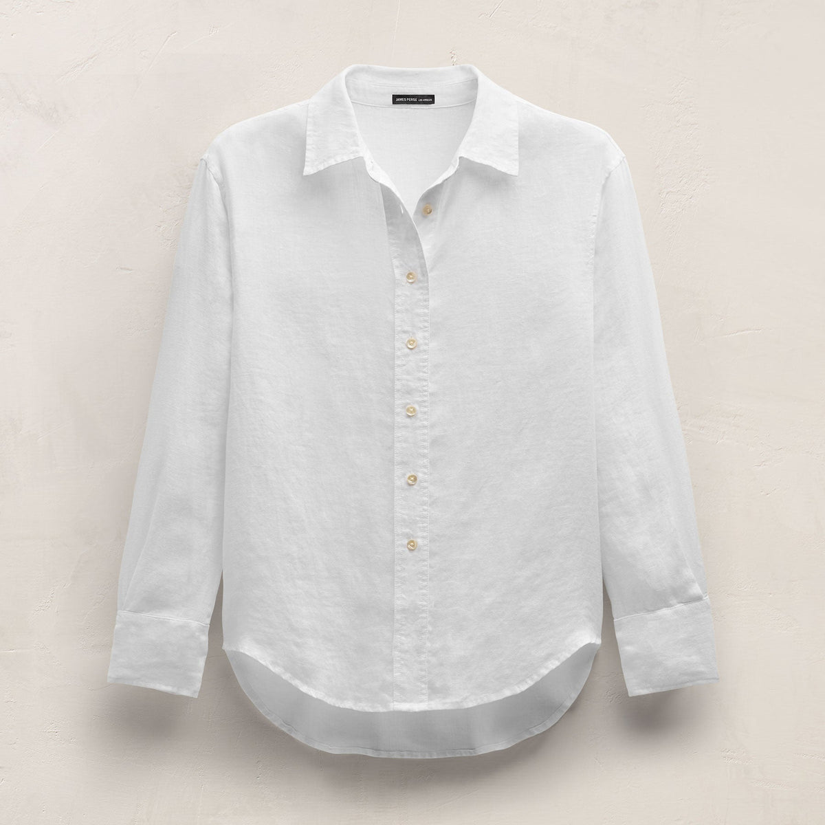 Linen Oversized Shirt in White | James Perse Los Angeles