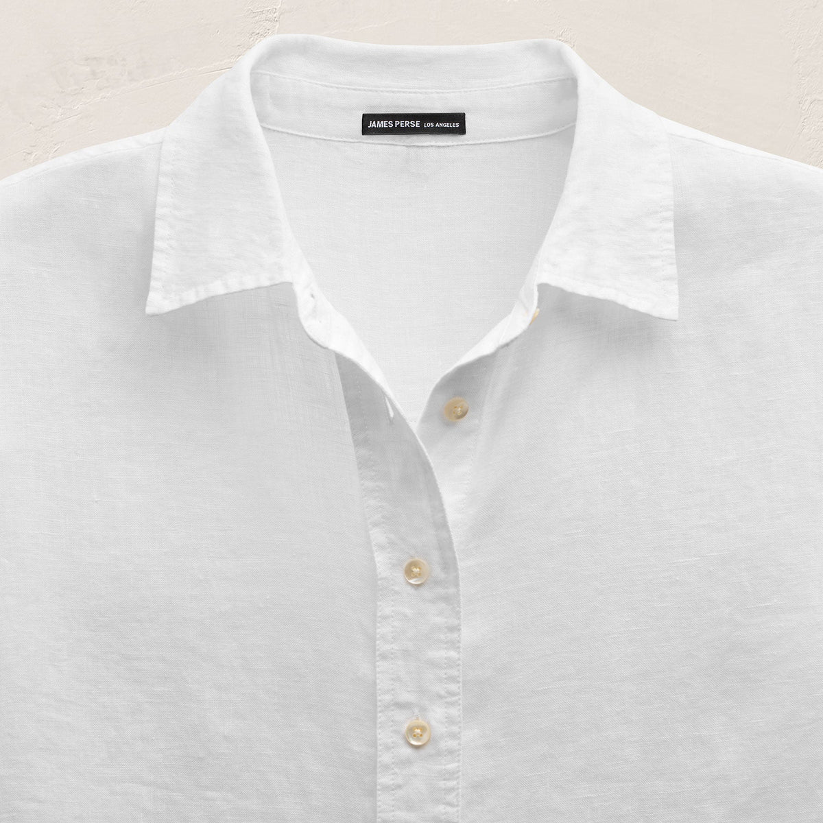 Linen Oversized Shirt in White | James Perse Los Angeles