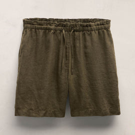 Linen Short in Army Green | James Perse Los Angeles