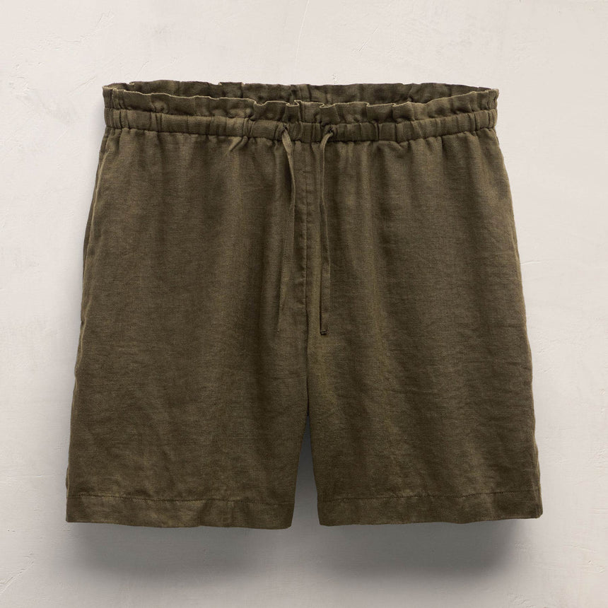 Linen Short in Army Green | James Perse Los Angeles