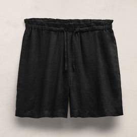 Linen Short in Black | James Perse Los Angeles