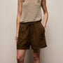 Linen Short in Cocoa | James Perse Los Angeles