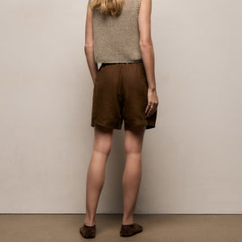 Linen Short in Cocoa | James Perse Los Angeles