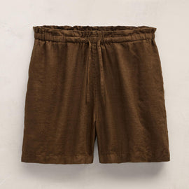 Linen Short in Cocoa | James Perse Los Angeles