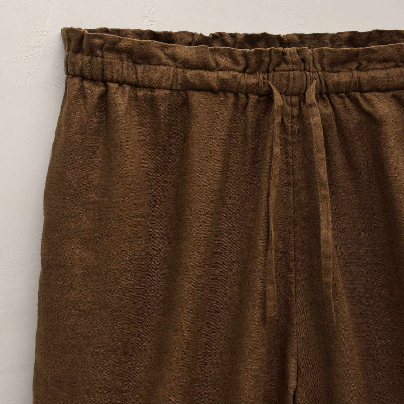 Linen Short in Cocoa | James Perse Los Angeles