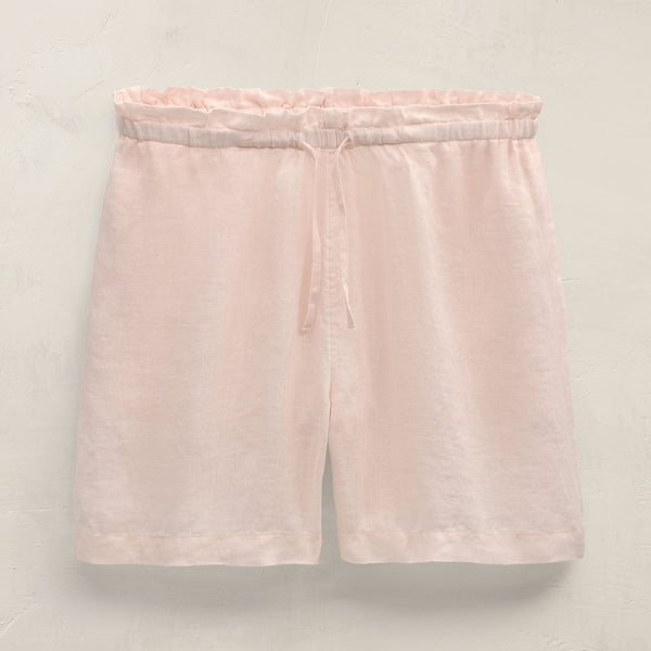 Linen Short in Light Rose Quartz | James Perse Los Angeles