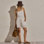 Linen Short in White | James Perse Los Angeles