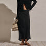Linen Skirt in Black | James Perse Los Angeles