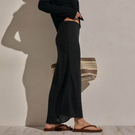 Linen Skirt in Black | James Perse Los Angeles