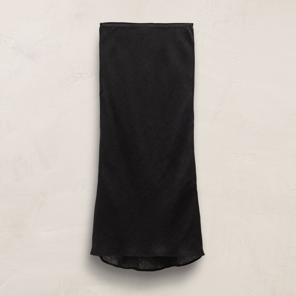 Linen Skirt in Black | James Perse Los Angeles